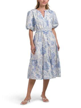 HARLOW AND ROSE Bubble Sleeve Midi Dress